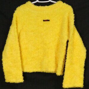 MOE | P2P 18.5 inches measured | Vintage Yellow Long Sleeve Teddy Sweater